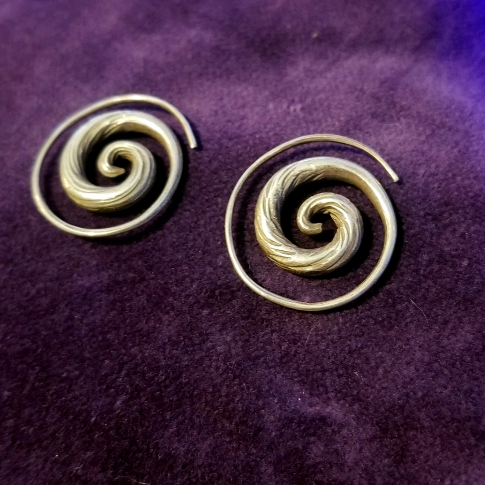 Spiral Silver Earrings